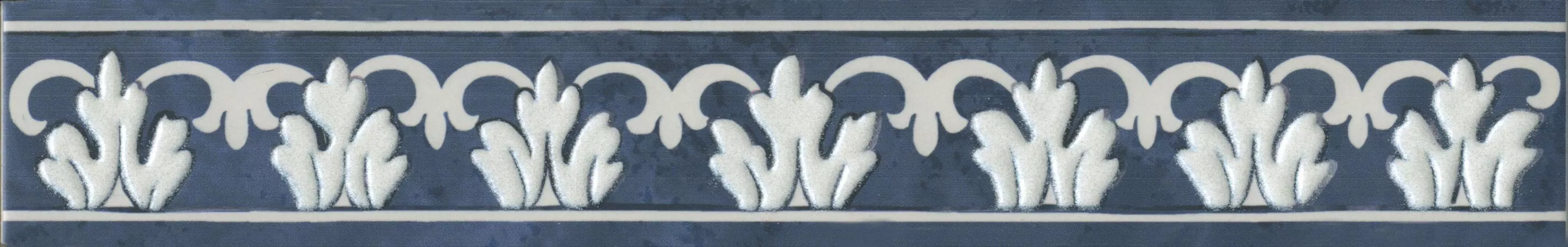 Бордюр Kerama Marazzi Алмаш Синий, 4.9x30, орнамент, синий, глянцевый