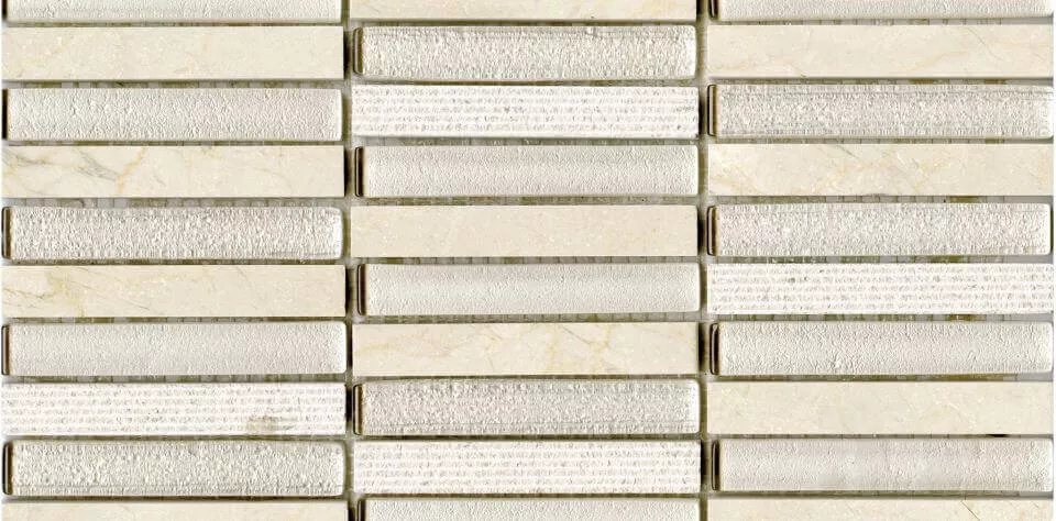 Мозаика L'antic Colonial Time Text Linear Cream G-518, 30x30.5, под камень, бежевая, глянцевая
