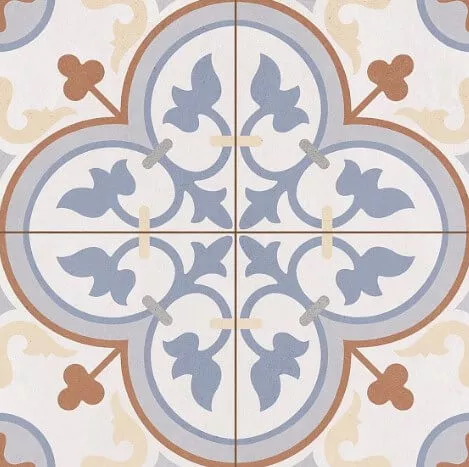 Напольная плитка Kerlife Hydraulic Oxford Mix, 45x45, геометрия, мультиколор, матовая