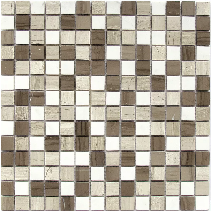 Мозаика Bonaparte Mosaics Alamosa-20, 30.5x30.5, под камень, бежевая, полированная