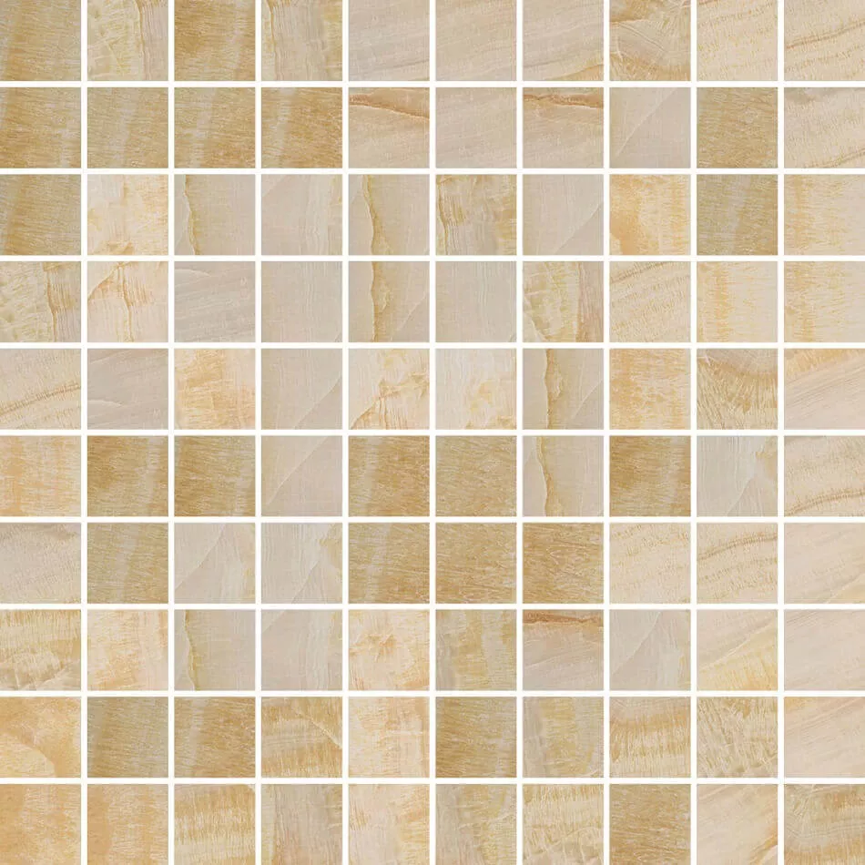 Мозаика Versace Marble Mosaico T100 Oro Nat/Lap, 29.1x29.1, под мрамор, бежевая, матовая