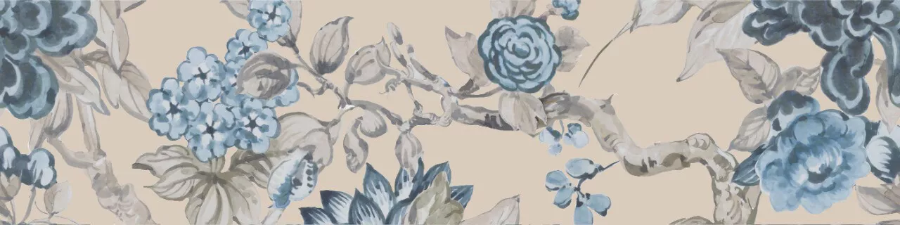 Бордюр Kerama Marazzi Жардим 2, 7.2x30, флора, мультиколор, матовый