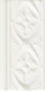 Бордюр Adex Neri Relieve Bizantino Biscuit, 7.5x15, под обои, бежевый, глянцевый