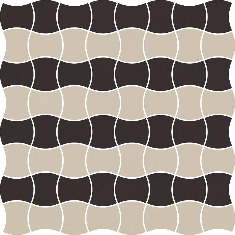 Мозаика Paradyz Modernizm Nero Mozaika Prasowana Mix B, 30.86x30.86, моноколор, мультиколор, матовая