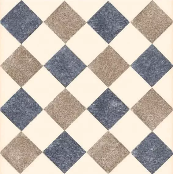 Керамогранит Bardelli Queen 1B, 20x20, геометрия, синий, матовый