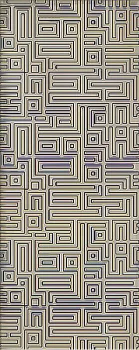 Декор Azori Nuvola Dec.Greige Labirint, 20.1x50.5, геометрия, серый, глянцевый