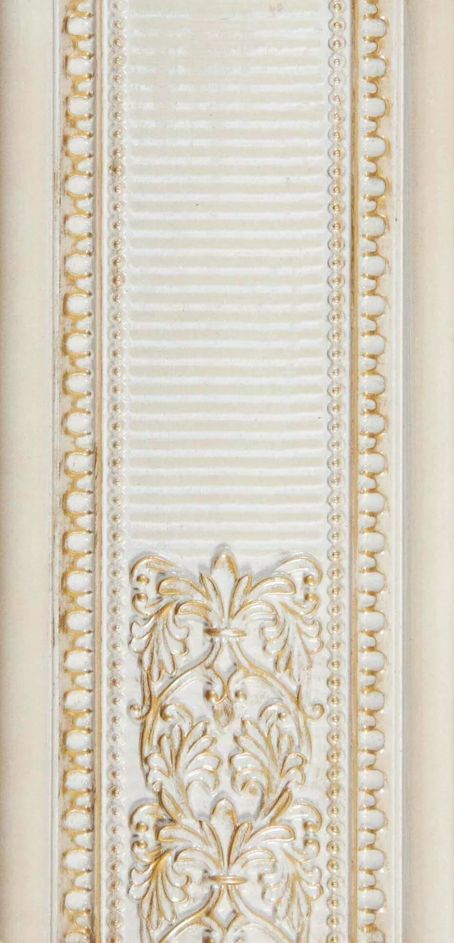 Бордюр Newker Coliseum Forum B Ivory Listello, 23x31, под мрамор, золотой, глянцевый