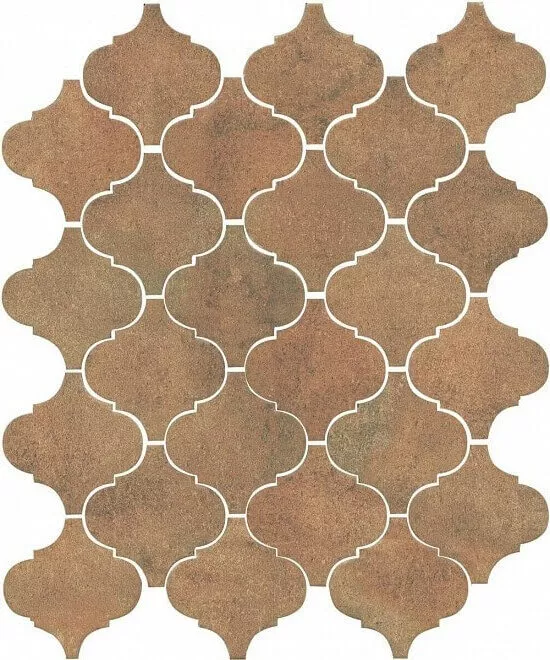 Мозаика Kerama Marazzi Арабески котто Рыжий, 26x30, под бетон, коричневая, матовая