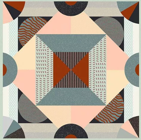 Керамогранит 41zero42 One 08, 120x120, геометрия, мультиколор, матовый