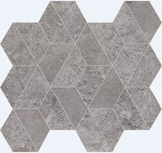 Мозаика ABK Alpes Wide Mosaico Enigma Lead Rett., 30x34, под камень, серая, матовая