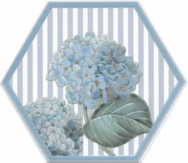 Декор Kerama Marazzi Аньет HGD\A299\24001, 20x23.1, флора, белый, матовый