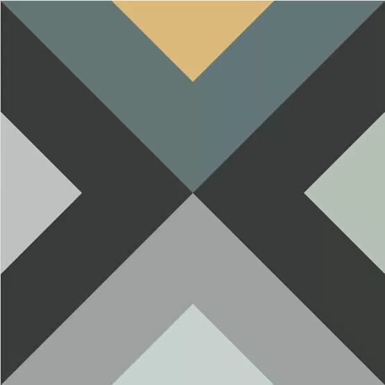 Керамогранит APE Dahlia Jasmine Night, 15x15, геометрия, мультиколор, матовый