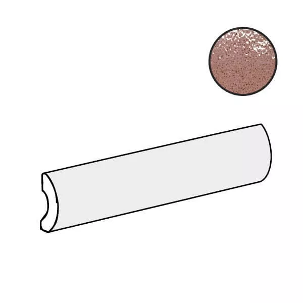 Бордюр Equipe Altea Pencil Bullnose Rosewood, 3x20, под майолику, розовый, глянцевый