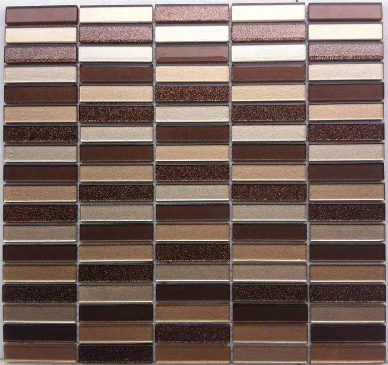 Мозаика Bonaparte Mosaics Freedom, 30x32, моноколор, коричневая, глянцевая