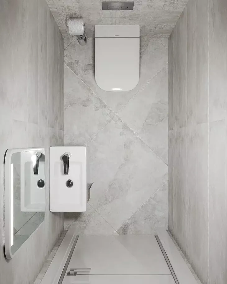 Настенная плитка Metropol Iconic Avorio, 30x90, под бетон, белая, матовая