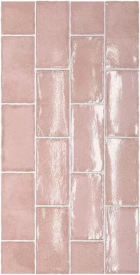 Настенная плитка Equipe Altea Dusty Pink, 7.5x15, под майолику, розовая, фактурная