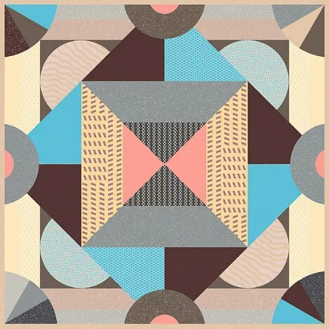 Керамогранит 41zero42 One 06, 120x120, геометрия, мультиколор, матовый