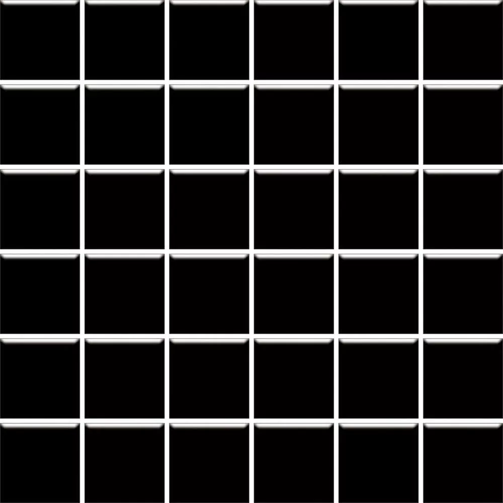 Мозаика Paradyz Altea Nero Mozaika Prasowana K, 29.8x29.8, моноколор, чёрная, глянцевая