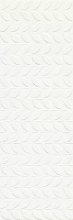 Настенная плитка Ragno Vida Bianco Struttura Foglia, 30x90, 3d, белая, матовая