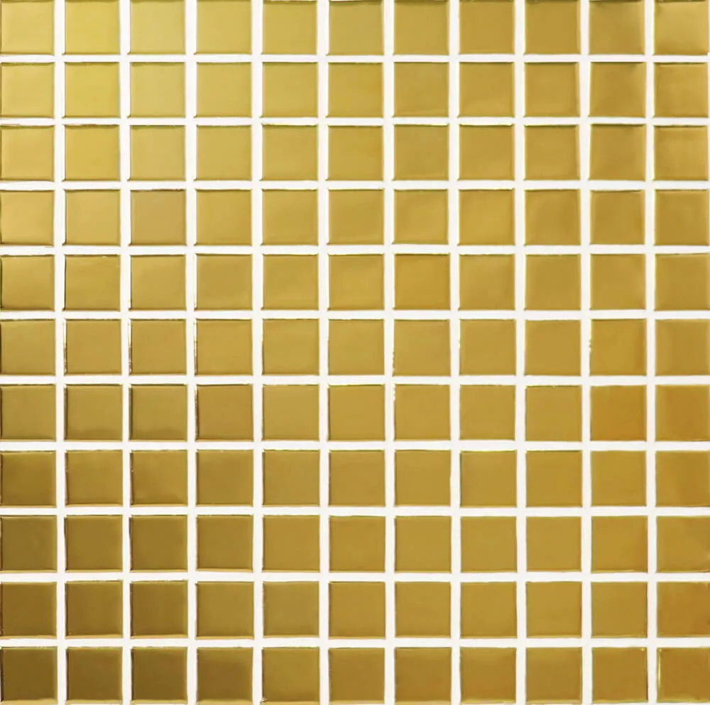 Мозаика Bonaparte Mosaics Everest Gold, 30.25x30.25, моноколор, золотая, глянцевая
