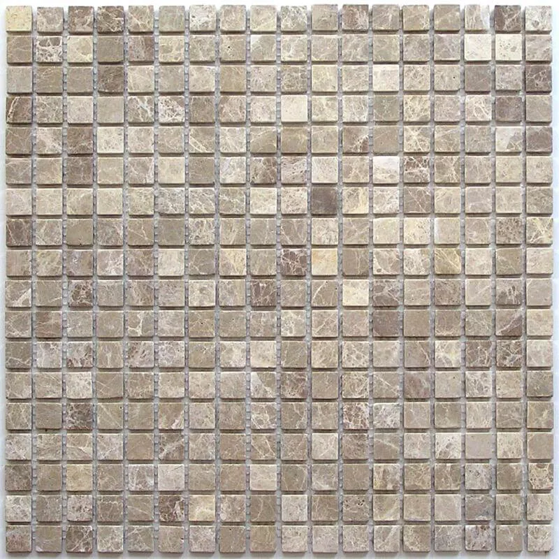 Мозаика Bonaparte Mosaics Madrid-15 slim (Matt), 30.5x30.5, под мрамор, коричневая, матовая