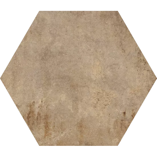 Керамогранит Fioranese Ceramica Heritage Exagona Beige, 34.5x40, под бетон, коричневый, матовый
