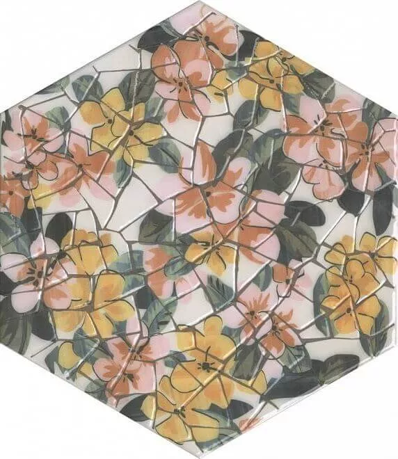 Декор Kerama Marazzi Парк Гуэля HGD/A382/SG2700L, 29x33.4, под майолику, розовый, лаппатированный