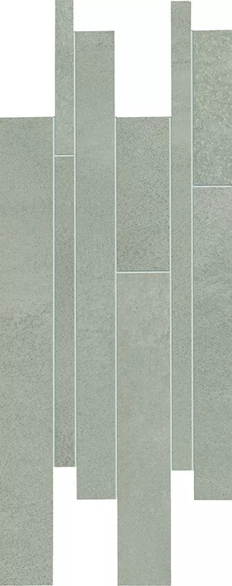 Декор Ergon Tr3nd Listelli Sfalsati Grey, 30x60, под мозаику, серый, матовый