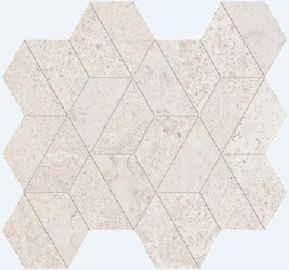 Мозаика ABK Alpes Wide Mosaico Enigma Ivory Rett., 30x34, под камень, бежевая, матовая