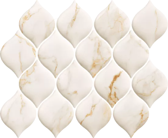 Мозаика Paradyz Bliss Gold Mozaika Arabeska, 29.8x29.8, 3d, бежевая, глянцевая