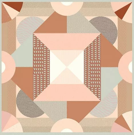 Керамогранит 41zero42 One 04, 120x120, геометрия, мультиколор, матовый