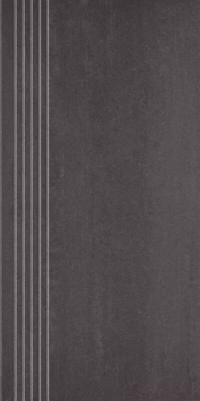 Ступень Paradyz Doblo Nero Stopnica Mat., 29.8x59.8, под камень, антрацит, матовая