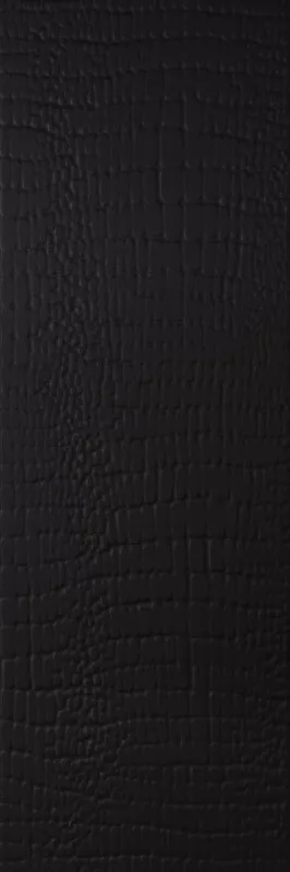 Настенная плитка Paradyz Fashion Spirit Black Struktura, 39.8x119.8, под кожу, чёрная, глянцевая