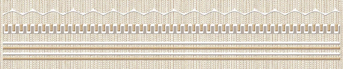 Бордюр Azori Romanico Ginkgo, 6.2x31.5, под обои, бежевый, матовый