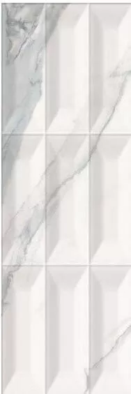 Декор Sant'Agostino Themar Cult Statuario Venato, 25x75, под мрамор, белый, матовый