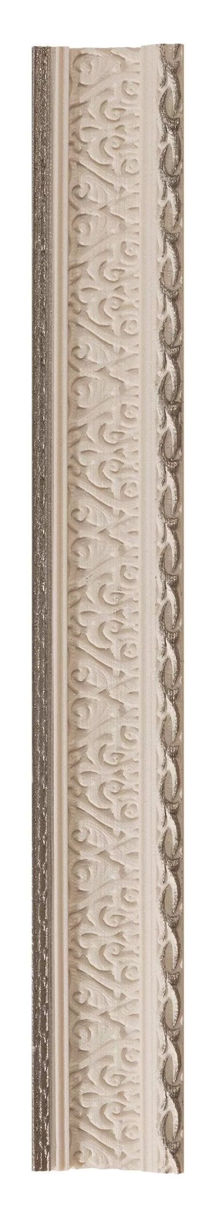 Бордюр Azulev Delice Moldura Delice Marfil, 4x29, с рисунком, коричневый, рельефный