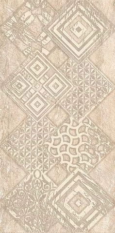 Декор Azori Ascoli Beige Geometria, 31.5x63, геометрия, бежевый, рельефный