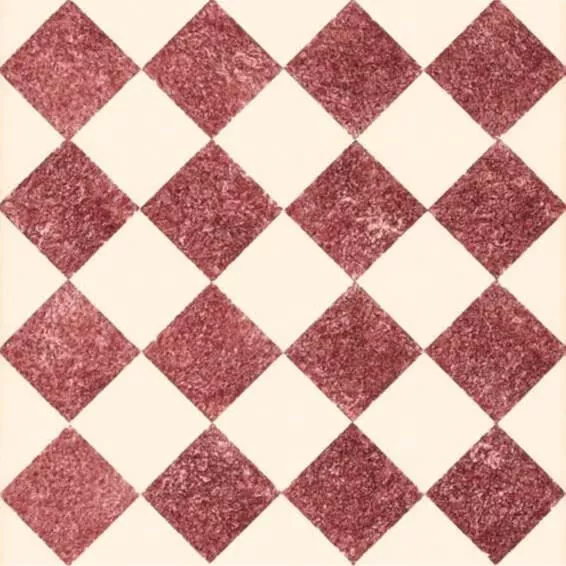 Керамогранит Bardelli Queen 5C, 40x40, геометрия, красный, матовый