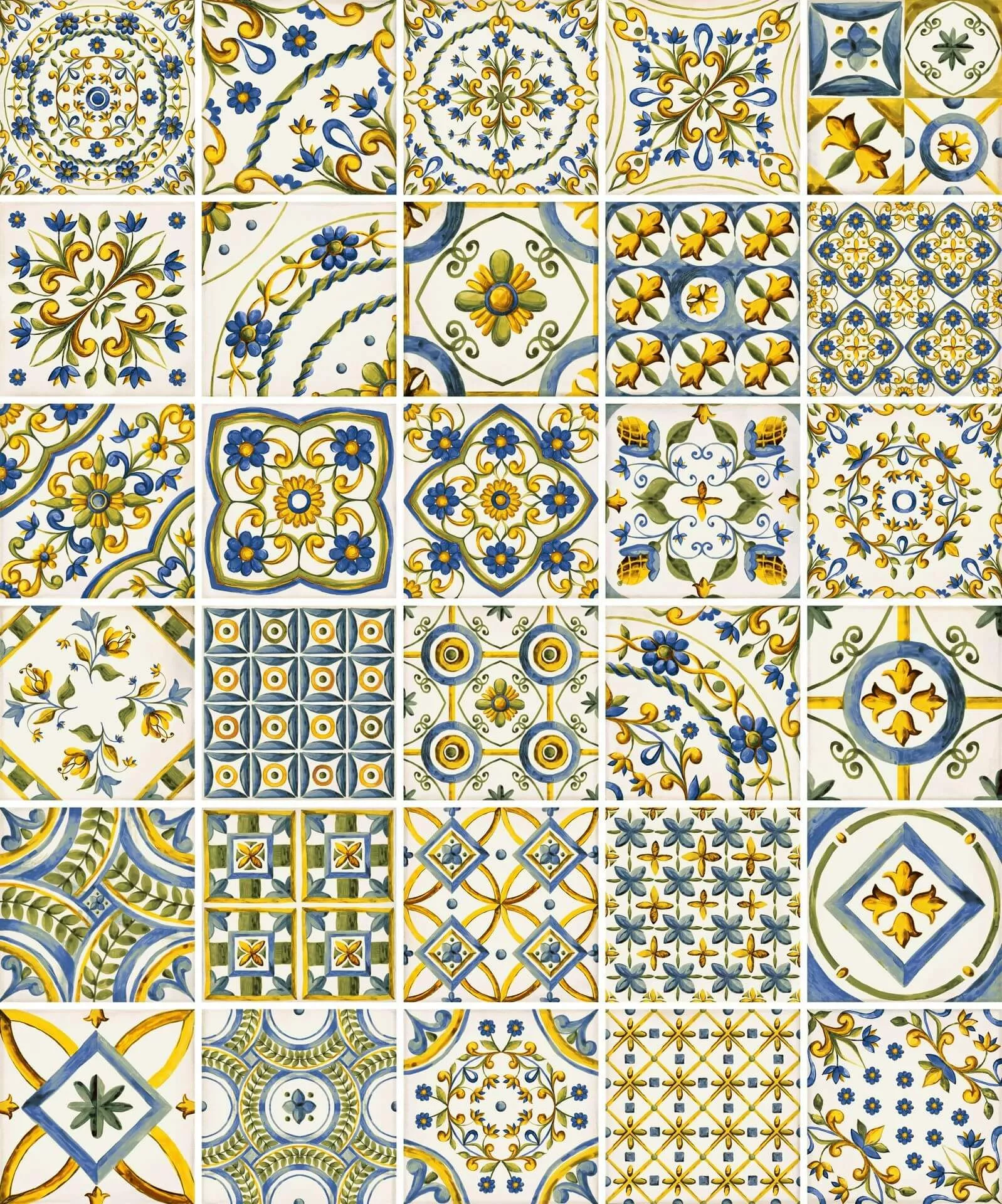 Керамогранит Sant'Agostino Vita Fiore Mix Luc, 20x20, под майолику, мультиколор, полированный