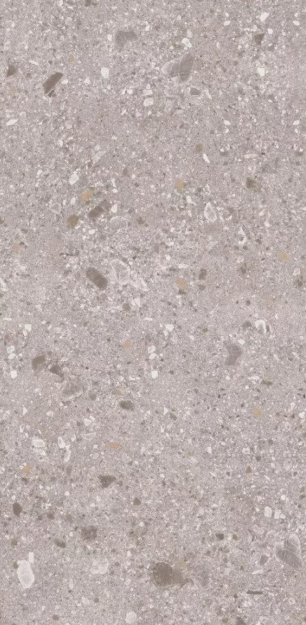 Керамогранит Wifi Сeramics Opus Terrax Cinder Nat Mat, 75x150, имитация терраццо, серый, матовый