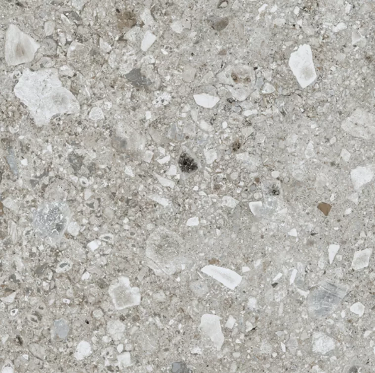 Керамогранит Century Reaction Museum Nat, 60x60, имитация терраццо, серый, матовый