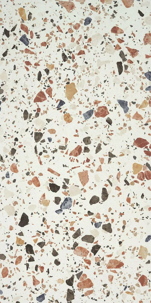 Керамогранит STiles Ceramic Azzo White, 60x120, имитация терраццо, бежевый, матовый
