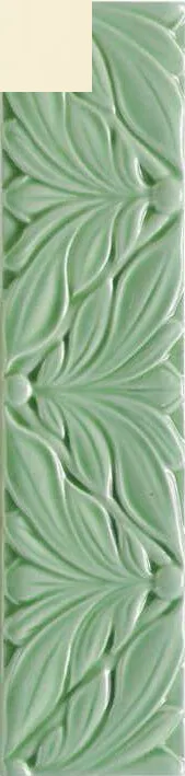 Декор Ceramica Grazia Listelli Cornice Alloro Panna, 6.5x26, под обои, бежевый, глянцевый