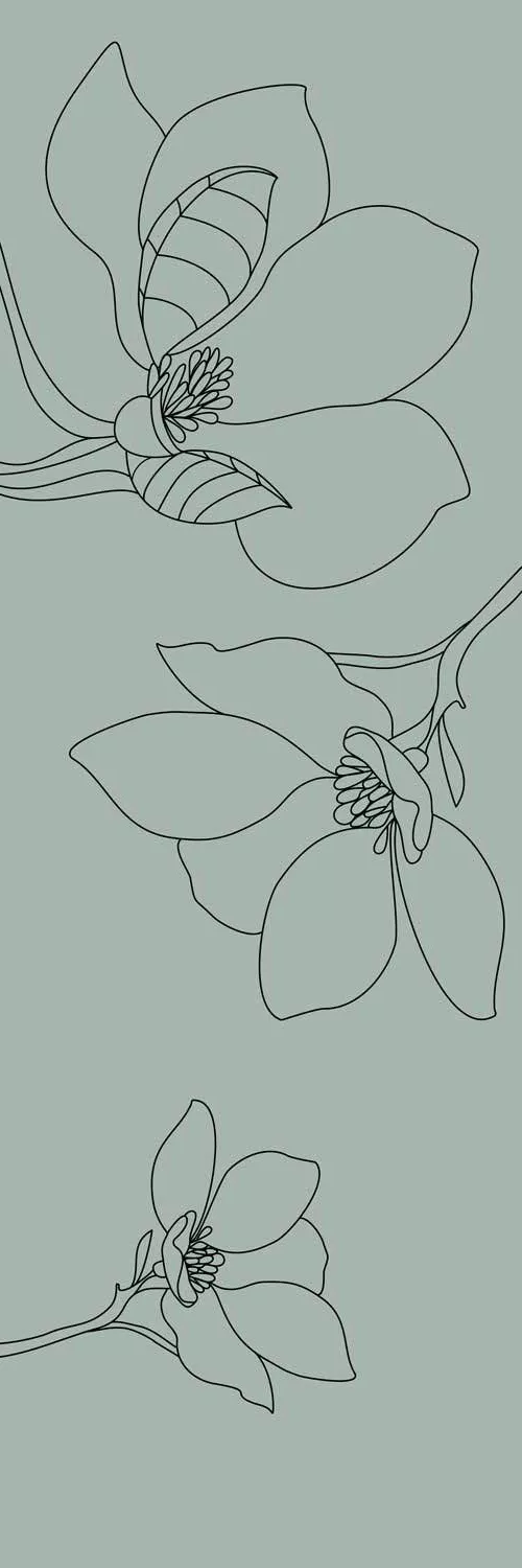 Декор Керамин Спирит-Р 4Д, 30x90, флора, зелёный, матовый