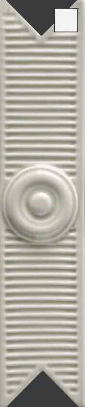 Бордюр Ceramica Grazia New Classic Urbe  Bianco, 5.5x26, под обои, белый, глянцевый