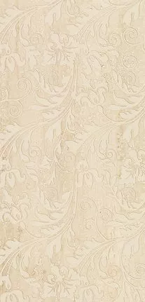 Декор Supergres Selection Floreale Travertino, 40x80, под обои, бежевый, глянцевый