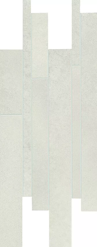 Декор Ergon Tr3nd Listelli Sfalsati White, 30x60, под мозаику, белый, матовый