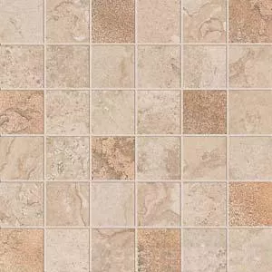 Мозаика ABK Alpes Raw Mos. Quadr. Glam Sand, 30x30, под камень, бежевая, матовая
