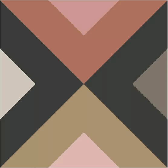 Керамогранит APE Dahlia Jasmine Day, 15x15, орнамент, мультиколор, матовый