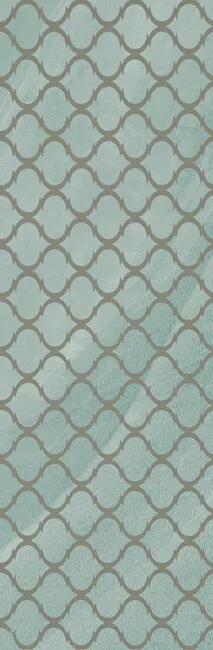 Декор Ceracasa Ceramica Absolute Deco Platino Jungle, 25x73, орнамент, зелёный, полированный